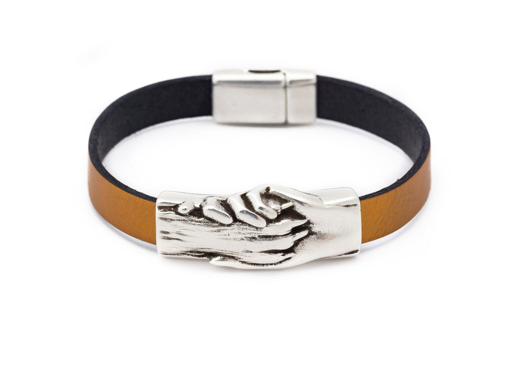 Dog's Paw Flat Leather Bracelet - Hand and Paw Project Jewelry