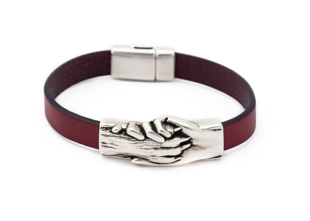 Dog's Paw Flat Leather Bracelet - Hand and Paw Project Jewelry